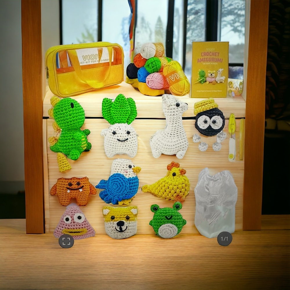 NEW! Crochet Kit For Beginners Adults Kids With Crochet Animals Kit - 10+ Styl